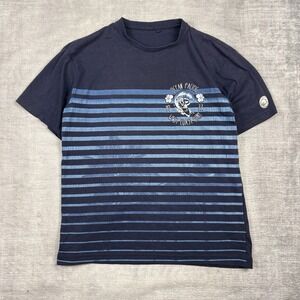 Ocean Pacific OP Shirt Mens Medium Blue Surf Vintage Y2K Striped California